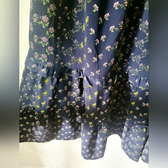 Max Studio Navy Floral Midi Dress - Picture 5 of 6